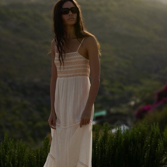 Zara Combination Tiered Dress Size Large - Picture 4 of 5